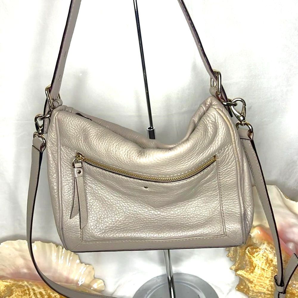 Kate Spade Taupe/Gray Leather Satchel
